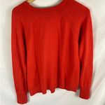 Athleta  Uplands Knit Pullover Sweater Orange Side Zip Size Medium Photo 5