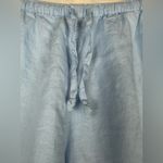 CO Light Blue Linen Trousers Size M Photo 2