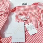 Gal Meets Glam Gingham Ruffle Logan Jumpsuit Wide Leg Square neckline Photo 13