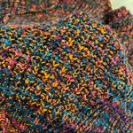 NEW Chelsea & Theodore open knit sweater v neck earth tones Women’s Size Medium Photo 6