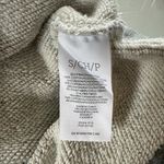 CAbi  gray with cable knit sleeves stretchy v-neck pullover sweater sweatshirt S Photo 7