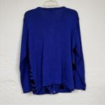 Vintage Lisa International Blue Black Zebra Cardigan Sweater Women M Funky Artsy Size M Photo 3