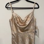 Revelry Nadia Satin Floral Print Maxi Dress in Gold Champagne Bouquet 6 Photo 3