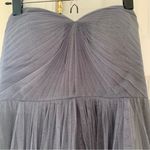 Jenny Yoo  Annabelle Tulle Strapless Sweetheart Grey Bridesmaid Dress Photo 2
