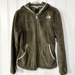 The North Face  Jacket Women Size M Brown Fleece Hooded Zip Up Pocket Outdoors Photo 0