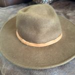None Brown wool Wide Brim Hat with Tan Band Photo 6