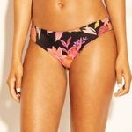 Shade & Shore Suncoast Cheeky Bikini Bottom Black Floral Tropical NWT S Photo 0