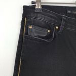 ZARA  black skinny jeans w/ gold‎ rhinestones Photo 3