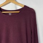 Mossimo Burgundy Red Crewneck Tissue Long Sleeve T Photo 2