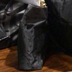 MCM  Black and Gold Monogram Shoulder Bag with Top Zipper Closure Made In Germany Photo 9