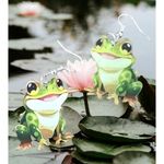 Frog Earrings New Dangle Hooks Green Double Sided Horny Toad Jeremiah Bu… Photo 1