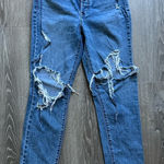 Studio Blue  Distressed Blue Straight Leg Jeans Size 30 Photo 0