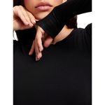 Good American Ruched Bodycon black Dress Size 0/ XS NWT Reg $119. Photo 3