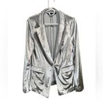 White House | Black Market Shimmering velvet Silver blazer Photo 1