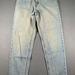 Levi's Vtg  950 Relaxed Fit Tapered Leg Jeans Womens 11 JR Light Wash Stained Photo 0