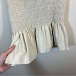 Lucy Paris ✨  August Faux Leather Smocked Tank Top Cream XS Photo 5