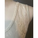 Vintage‎ Amyris Shadowline Sleeveless Rayon Cotton Gown Large Green Lace Trim Photo 3