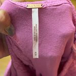 Free People  Pink Tea Time Floral Lace Coquette Preppy Boho Cut Out Back Blouse M Photo 4