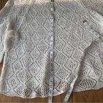 Skovhuus Knit Blouse or Cover Up Size Large Ivory 3/4 Sleeve Pullover Photo 6