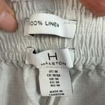 H by Halston H Halston M Medium Pants Linen Wide Leg Cropped Crop Gray Pull On Women's Resort Photo 3