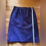 wilson's leather Vintage W by Wilson’s Purple Textured Midi Leather Skirt, Size 14 Photo 4