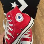 Converse all Star Chuck Taylor hi top red lace up shoes sneakers women’s 7 Photo 5