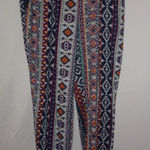 Almost Famous  XL Southwest Vibe Vintage Leggings XL Plus in Navy Purple Orange Photo 0