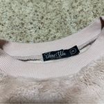 Fuzzy Fur Sequin Reindeer Christmas Sweater Pink Size M Photo 3