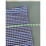 Signature Collection womens blue/white checker top with floral embroidery size L Blue Size L Photo 7