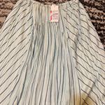 Vince  Mint Green Stripe Gauze Panel Skirt size Small Photo 1