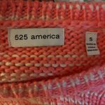 525 America  Pink Pink Open Knit Sleeve Wool Blend Crewneck Sweater Size Small Photo 14