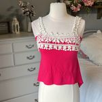 Rue 21 Rimantic Lace Crochet Pink Knit Tank Flowy Womens Small Photo 4