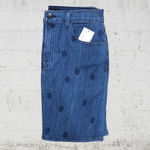 J Brand Dark Wash Polka Dot Low Rise Aerial Lyla NWT Mini Denim Skirt Size 27 Photo 6