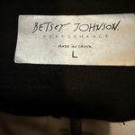 Betsey Johnson  Performance Leggings Size Large Black Pink Purple Floral Photo 5