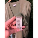 Athleta  Purana V Neck Wrap Sweatshirt Green Heather Size Small Photo 3