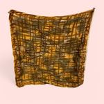 Gorgeous scarf earth tones with mystery cat logo 25.5” x 26” Brown Photo 1