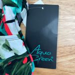 Aqua Green  Black and Green Print Tiered Tankini Swim Suit - Size Medium - NWT Photo 1