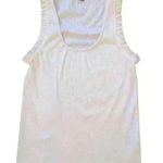 J.Crew ribbed Ruffle Tank Top Fitted Stretch Feminine Style L9582 size Large Photo 0