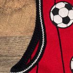 Mandal Bay Vintage Soccer Sweater Vest Red Size L Photo 1