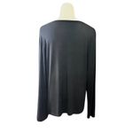 Zoe Casual Top Long Sleeve Scoop Neck with Sequin Detailing Black Women's US XL Photo 3