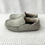 OluKai Women NOHEA Pale Grey Suede Leather Shearling Lined Slippers Shoes 6 Gray Photo 5