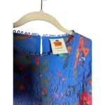 Farm Rio Tropical Tapestry Blouse Lace Inset Sz. S Photo 5