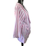 PJ Couture Striped Fleece Bath Robe Sleepwear Pajamas Pink Size L Photo 2