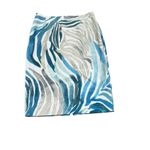 Lafayette 148 New York Pencil‎ Skirt Womens Size 4 Osprey Multi Printed Blue New Photo 2