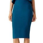 Likely  Driggs Strapless Cocktail Dress Size 8 Knee Length One Shoulder Blue Photo 0