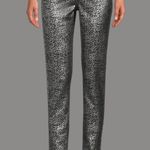 Time and tru black and silver metallic stretch leggings pants! New Size 6 Photo 1