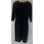 Lafayette 148 Black Virgin Wool Midi Dress M Elegant Career Quiet Luxury Capsule Size M Photo 3