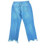 We The Free Free People Jeans Sz 29 Maggie Mid Rise Straight Leg Distressed Boho Casual Crop Photo 3