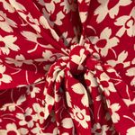 Madewell  V-Neck Wrap-Front Romper w/ Front or Back Tie in Red‎ Mini Daisy Size 0 Photo 8