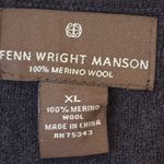 Fenn Wright Manson  Classic Blue V-Neck Sweater 100% Merino Wool Photo 1